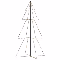 vidaXL Albero di Natale a Cono 300 LED per Interni Esterni 120x220 cm - Vista aggiuntiva 2