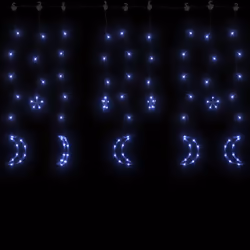 vidaXL Luci Fatate Stella e Luna con Telecomando 138 LED Blu - Vista aggiuntiva 3