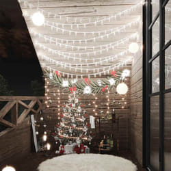 Vidaxl - Filo di Luci Sferiche 20m 200 led Bianco Freddo 8 Funzioni 9110