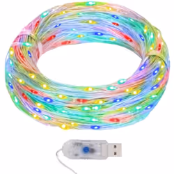 La micro stringa di luci a LED è perfetta per l'uso come aggiunta di illuminazione a qualsiasi progetto decorativo.È adatta p ...