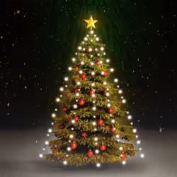 Queste luci per alberi a LED sono progettate specificamente per decorare il vostro albero di Natale e creare una bella atmosf ...