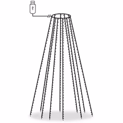 Queste luci per alberi a LED sono progettate specificamente per decorare il vostro albero di Natale e creare una bella atmosf ...