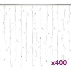 Vidaxl - Tenda Luci led Ghiacciolo 10m 400 led Bianco Freddo 8 Funzioni