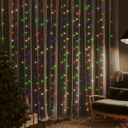 Vidaxl - Tenda Luci a Ghiaccioli 3x3m 300 led Colorati 8 Funzioni 9873