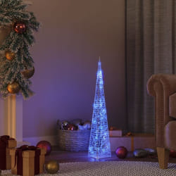 Vidaxl - Decorazione Natalizia, Cono di Decorazione Natalizia, Luce led Decorativo Acrilico Blu 60 cm 1517