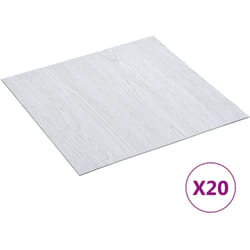Listoni per Pavimenti Autoadesivi 20 pz in pvc 1,86 m² Bianchi Vidaxl 78087