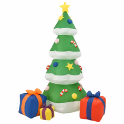 vidaXL Albero Natale Gonfiabile Decorazioni LED Interno Esterno 240 cm - Vista aggiuntiva 3