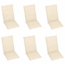 VidaXL 3072543 sedia da esterno Terrazzo Seduta imbottita Teak Crema - Vista aggiuntiva 6