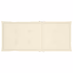 VidaXL 3072543 sedia da esterno Terrazzo Seduta imbottita Teak Crema - Vista aggiuntiva 8