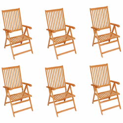 VidaXL 3072550 sedia da esterno Terrazzo Seduta imbottita Teak Rosso - Vista aggiuntiva 2