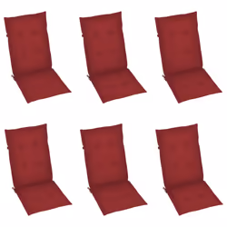 VidaXL 3072550 sedia da esterno Terrazzo Seduta imbottita Teak Rosso - Vista aggiuntiva 6