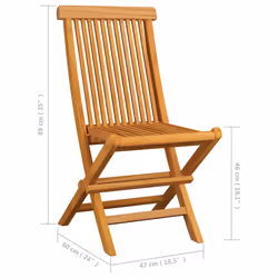 VidaXL 3072916 sedia da esterno Terrazzo Teak - Vista aggiuntiva 5