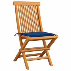 VidaXL 3072927 sedia da esterno Terrazzo Seduta imbottita Teak Blu