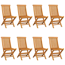 VidaXL 3072936 sedia da esterno Terrazzo Seduta imbottita Teak Blu