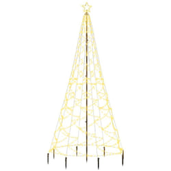 Vidaxl - Albero di Natale con Palo in Metallo 500 led Bianco Caldo 3 m