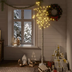 Vidaxl - Albero Natale, Albero effetto Realistico 180 led 1, 8m Salice Bianco Caldo Interno Esterno