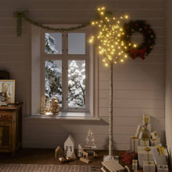 Vidaxl - Albero Natale, Albero effetto Realistico 200 led 2, 2 m Salice Bianco Caldo Interno Esterno