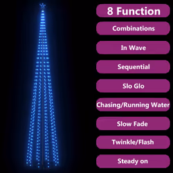 vidaXL Albero di Natale a Cono con 752 LED Blu 160x500 cm - Vista aggiuntiva 3