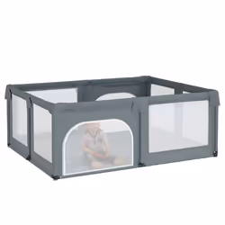 vidaXL Box per Bambini con 2 Porte Grigio Chiaro Tessuto Oxford - Vista aggiuntiva 3