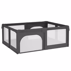 vidaXL Box per Bambini con 2 Porte Grigio Scuro Tessuto Oxford - Vista aggiuntiva 2