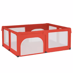 vidaXL Box per Bambini con 2 Porte Rosso in Tessuto Oxford - Vista aggiuntiva 2