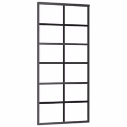 Porta Scorrevole in Vetro ESG e Alluminio 90x205 cm Neracod mxl 121386 - Vista aggiuntiva 2