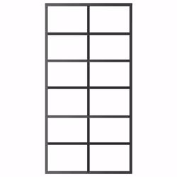 vidaXL Porta Scorrevole in Vetro ESG e Alluminio 102x205 cm Nera - Vista aggiuntiva 3