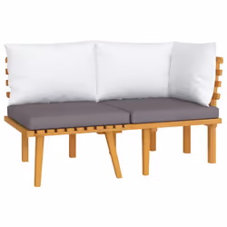 vidaXL Set Divani da Giardino 2 pz con Cuscini in Massello di Acacia - Vista aggiuntiva 2