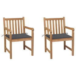 VidaXL 3073004 sedia da esterno Terrazzo Seduta imbottita Teak Antracite