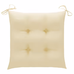 VidaXL 3073021 sedia da esterno Terrazzo Seduta imbottita Teak Crema, Bianco - Vista aggiuntiva 8