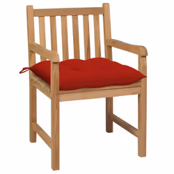 VidaXL 3073025 sedia da esterno Terrazzo Seduta imbottita Teak Rosso