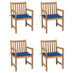 VidaXL 3073041 sedia da esterno Terrazzo Seduta imbottita Teak Blu