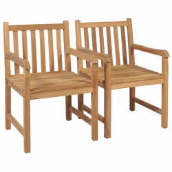VidaXL 3073046 sedia da esterno Terrazzo Seduta imbottita Teak Antracite