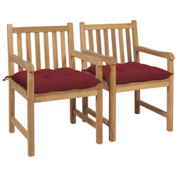VidaXL 3073055 sedia da esterno Terrazzo Seduta imbottita Teak Rosso