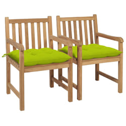 VidaXL 3073057 sedia da esterno Terrazzo Seduta imbottita Teak Verde