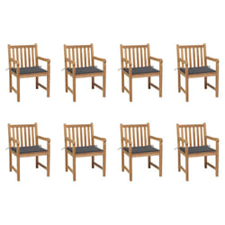 VidaXL 3073058 sedia da esterno Terrazzo Seduta imbottita Teak Antracite
