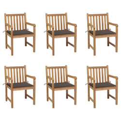 VidaXL 3073066 sedia da esterno Terrazzo Seduta imbottita Teak Grigio talpa