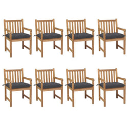 VidaXL 3073073 sedia da esterno Terrazzo Seduta imbottita Teak Antracite