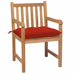 VidaXL 3073079 sedia da esterno Terrazzo Seduta imbottita Teak Rosso