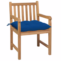 VidaXL 3073083 sedia da esterno Terrazzo Seduta imbottita Teak Blu
