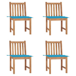 VidaXL 3073092 sedia da esterno Terrazzo Seduta imbottita Teak Blu