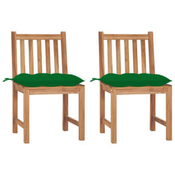 VidaXL 3073108 sedia da esterno Terrazzo Seduta imbottita Teak Verde