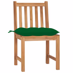 VidaXL 3073108 sedia da esterno Terrazzo Seduta imbottita Teak Verde