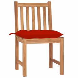 VidaXL 3073109 sedia da esterno Terrazzo Seduta imbottita Teak Rosso