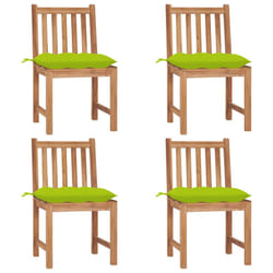 VidaXL 3073114 sedia da esterno Terrazzo Seduta imbottita Teak Verde