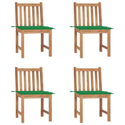 VidaXL 3073120 sedia da esterno Terrazzo Seduta imbottita Teak Verde