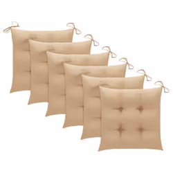 VidaXL 3073133 sedia da esterno Terrazzo Seduta imbottita Teak Beige - Vista aggiuntiva 6