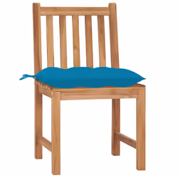 VidaXL 3073134 sedia da esterno Terrazzo Seduta imbottita Teak Blu