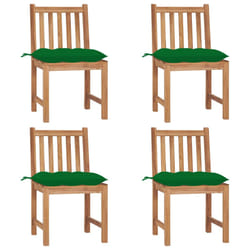 VidaXL 3073135 sedia da esterno Terrazzo Seduta imbottita Teak Verde