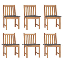 VidaXL 3073142 sedia da esterno Terrazzo Seduta imbottita Teak Antracite